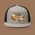 Country Roads and Coffee Trucker Hat — Rustic Coffee Lover Cap