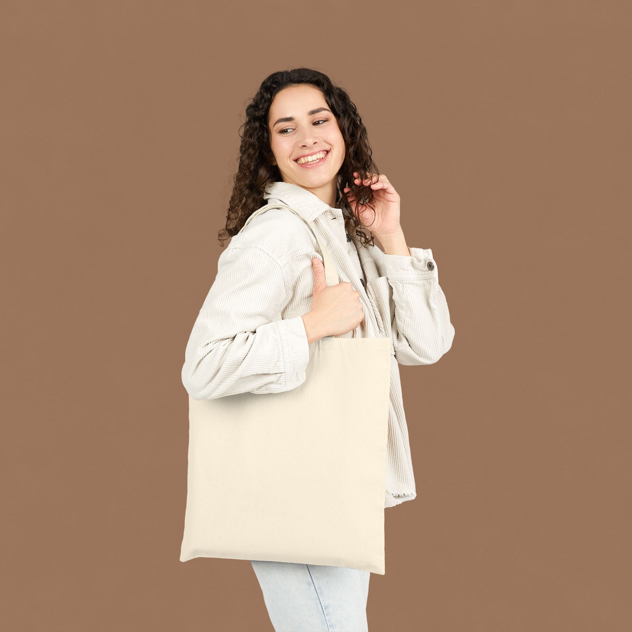 Tote Bag — "Country Roads and Coffee" Rustic Cotton Canvas Tote