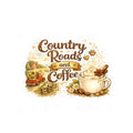 Country Roads and Coffee Vinyl Sticker