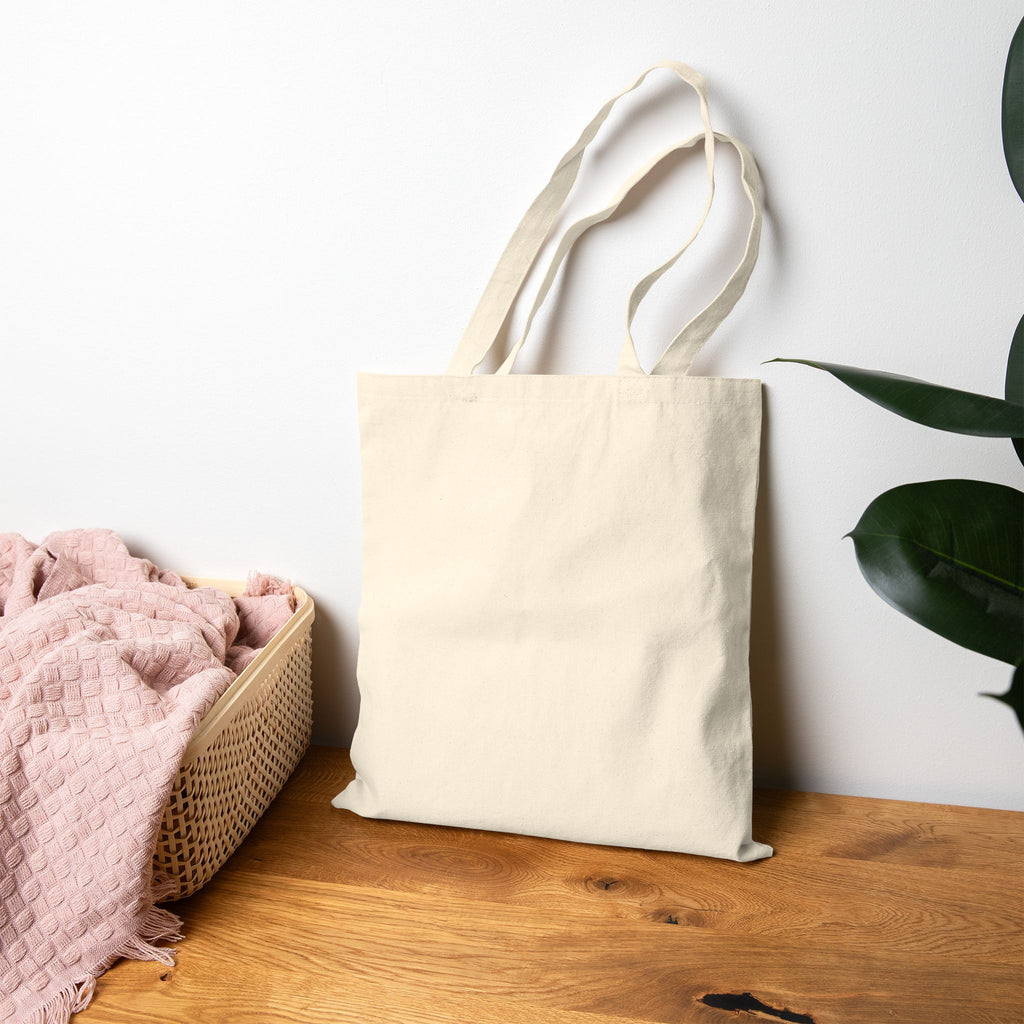 Tote Bag — "Country Roads and Coffee" Rustic Cotton Canvas Tote